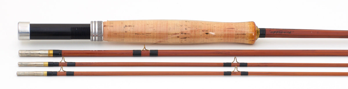 Phillipson Ed M. Hunter Approved Bamboo Rod 8'6 3/2 5-6wt - maker signature and rod markings