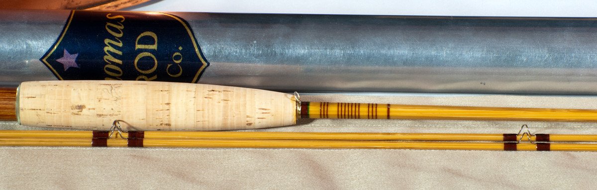 antique bamboo fishing pole FE Thomas Special bamboo rod 6'6" 2/2 #3