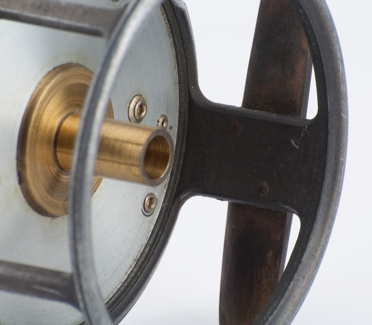 Hardy Perfect 4" Dup MKII check fly reel - white handle 