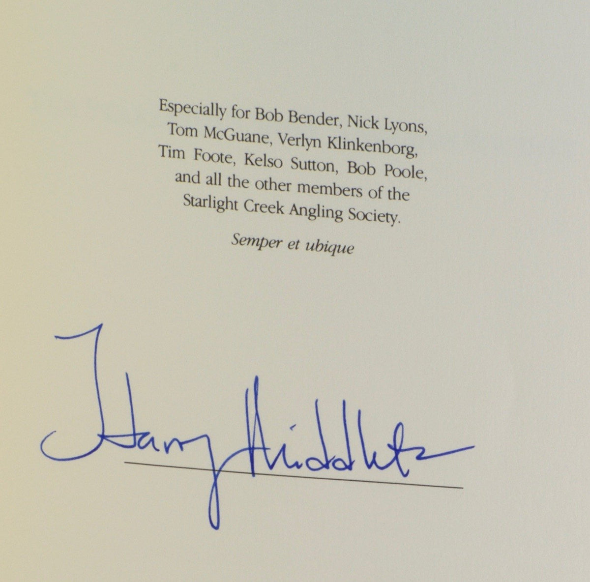 Middleton, Harry - "The Starlight Creek Angling Society" 