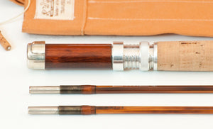 Bob Summers Model 275 Deluxe Bamboo Rod 7'6" 2/2 #4 - rod sections with guides and wraps