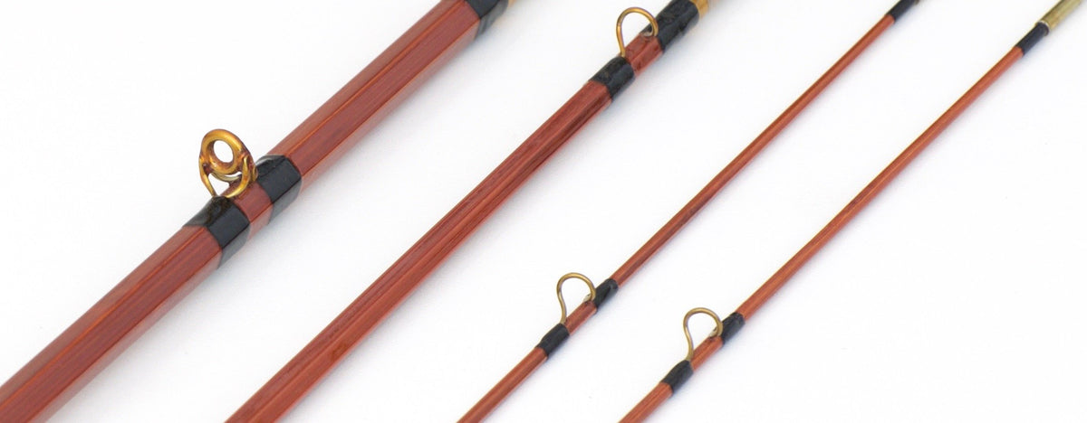 Phillipson Ed M. Hunter Approved Bamboo Rod 8'6 3/2 5-6wt - rod sections with guides and wraps