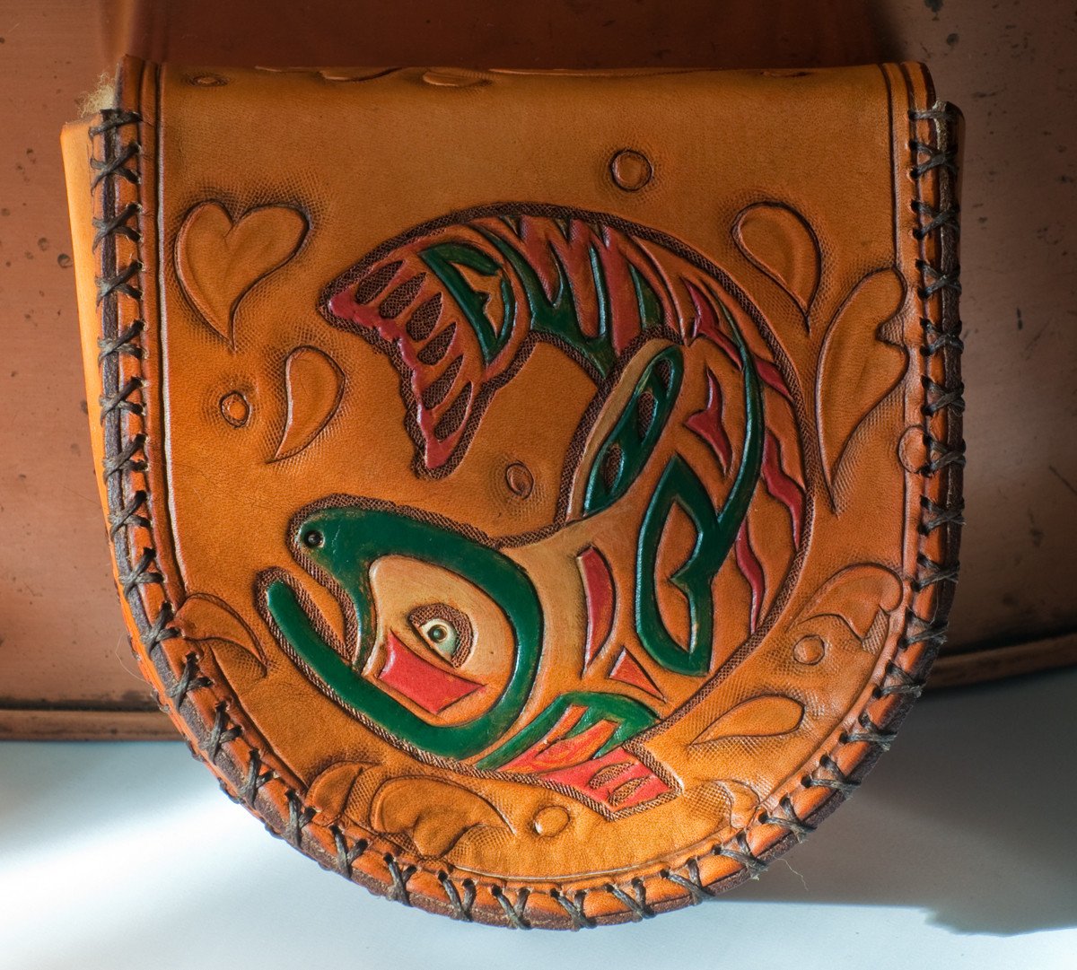 Annie Margarita Leather Reel Case - Alaska Memories 