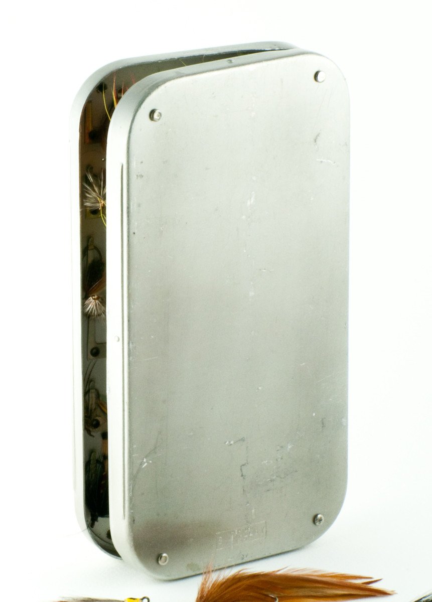 Wheatley Fly Box / Abercrombie & Fitch - with salmon flies 