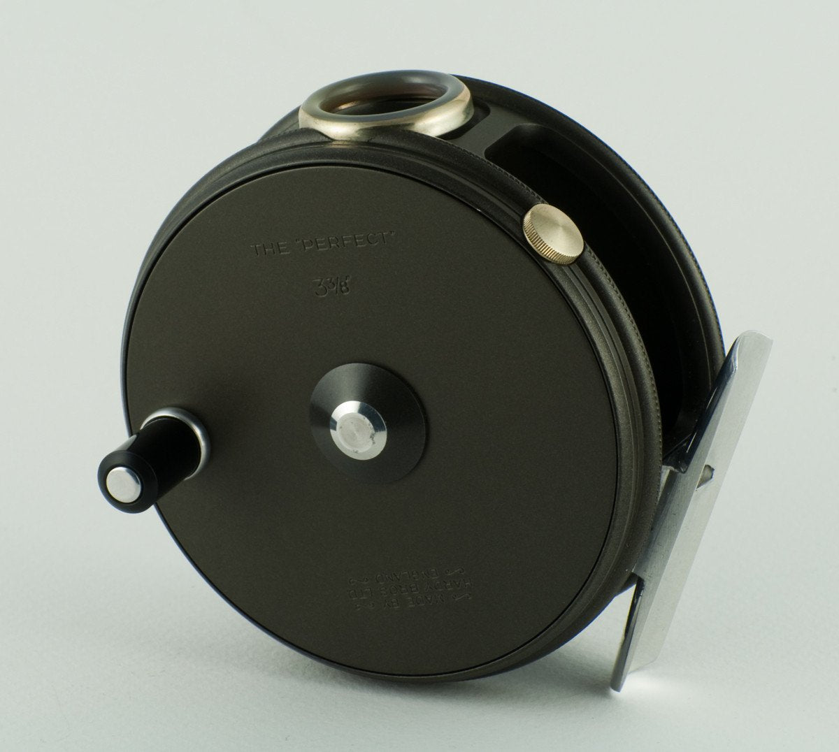 Hardy Perfect 3 3/8" fly reel and spare spool - LHW