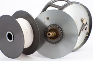 Hardy Perfect 4" Dup MKII check fly reel - white handle 