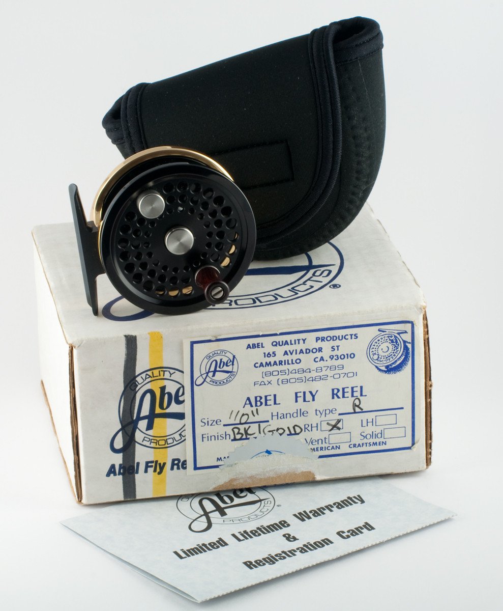 Abel No. 0 fly reel - black/gold (mint)