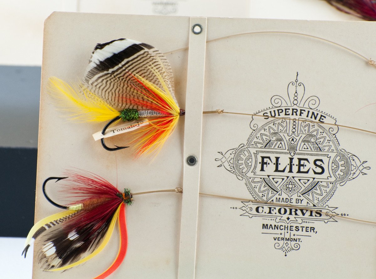Orvis Box with Carded Flies from the early 1900s!!