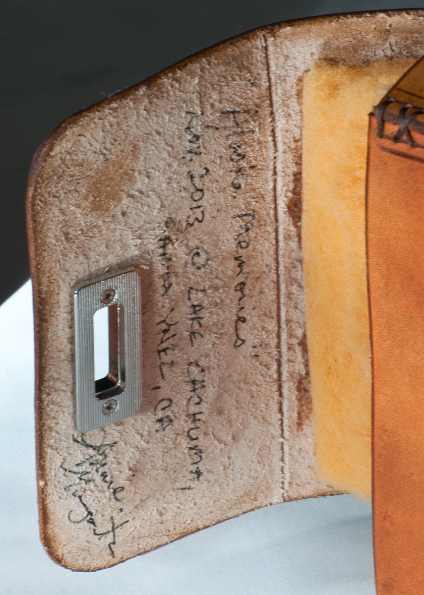 Annie Margarita Leather Reel Case - Alaska Memories 