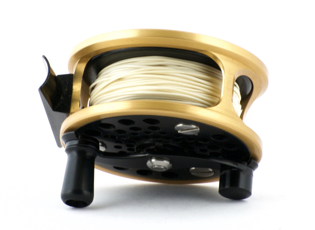 Robichaud 3" Gold/Black Disc Drag Trout Reel 