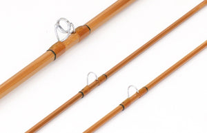 Simroe, Ted -- 8' 2/2 3-4wt Bamboo Rod (New!) - rod sections with guides and wraps