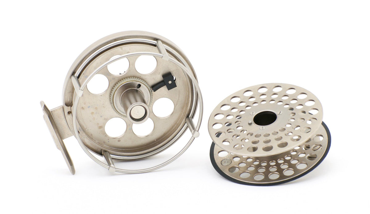 Ari 't Hart S1 Fly Reel and Spare Spool - Nickel Plated