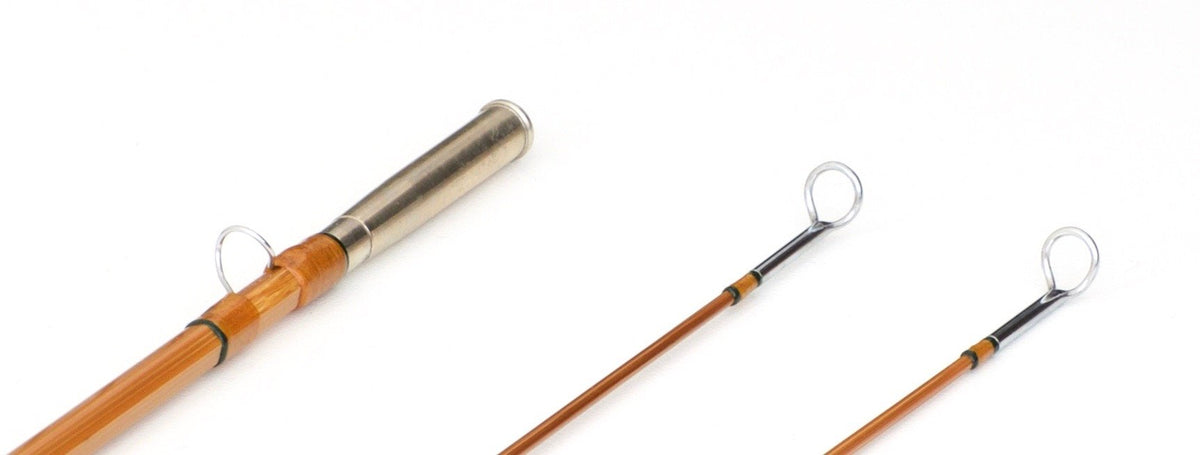 Simroe, Ted -- 8' 2/2 3-4wt Bamboo Rod (New!) - rod sections with guides and wraps