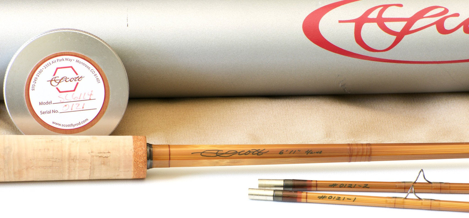 Ramanauskas, Bernard - Scott Rod Co. Bamboo Rod 6'11 2/2 4wt - handle grip and reel seat detail