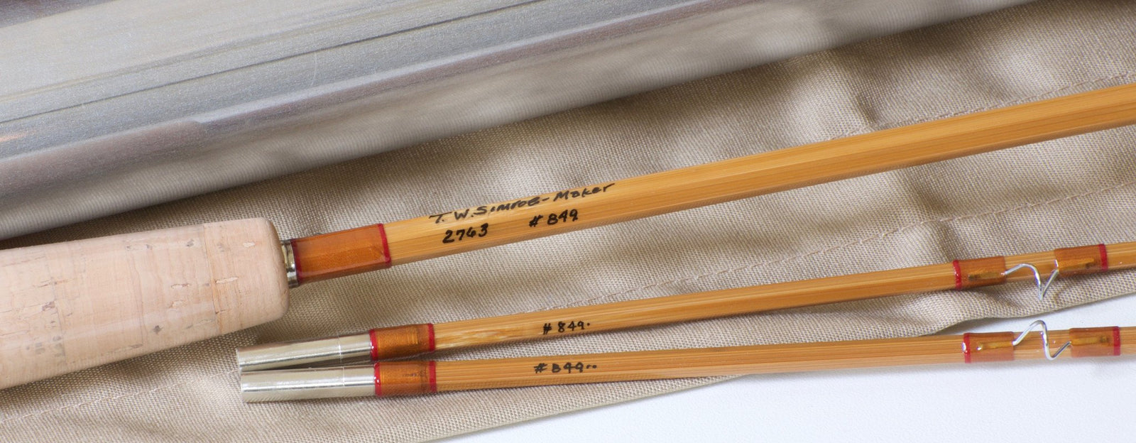 Simroe, Ted -- 7'6 2/2 3wt Bamboo Rod (new) - handle grip and reel seat detail