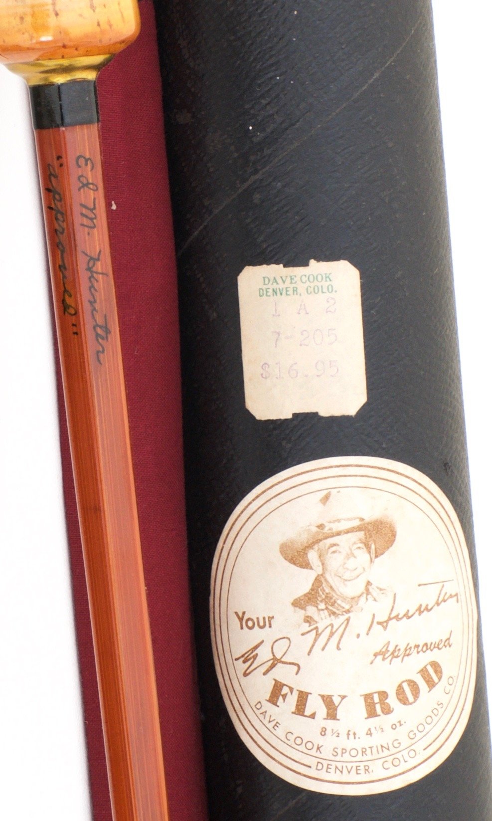 Phillipson Ed M. Hunter Approved Bamboo Rod 8'6 3/2 5-6wt - ferrules and tip tops detail