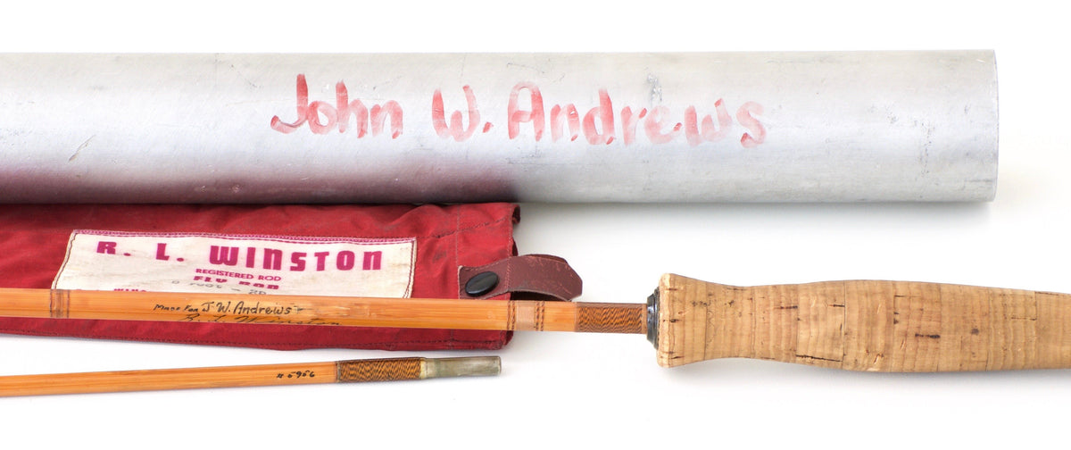 R.L. Winston Bamboo Rod Lew Stoner era 8' 2/1 #4/5 - handle grip and reel seat detail