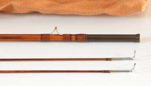 Bob Summers Model 275 Deluxe Bamboo Rod 7'6" 2/2 #4 - rod sections with guides and wraps