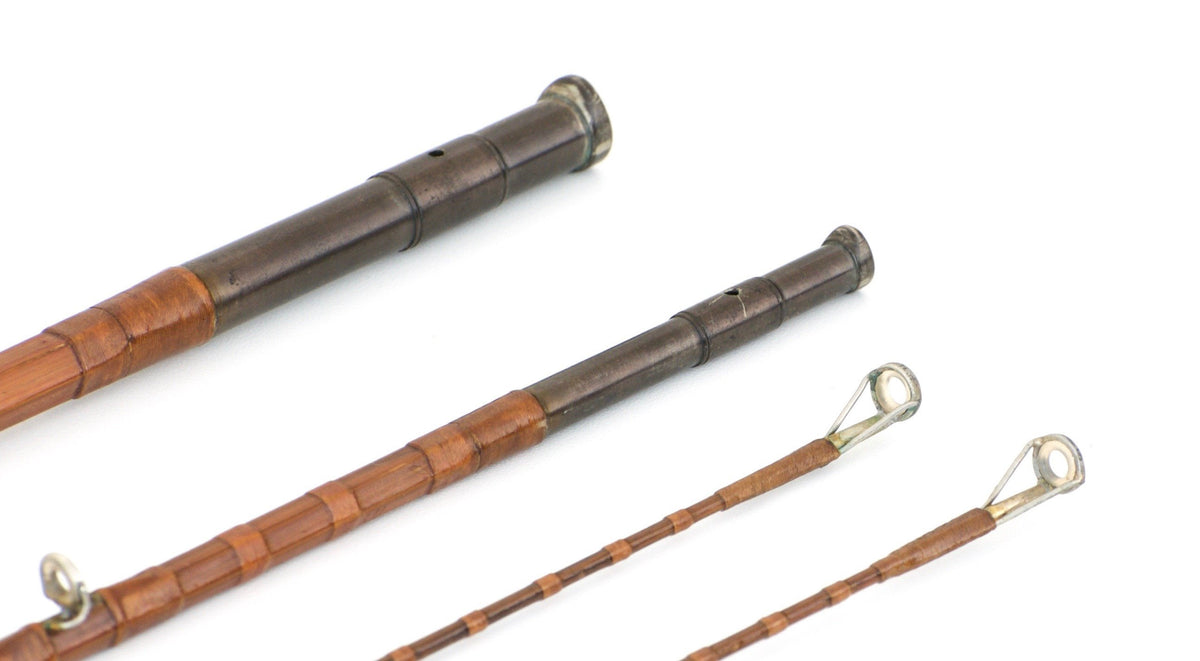 Hardy Bros. "The Halford Rod" 10' 3/2 Bamboo Fly Rod - rod sections with wrapping