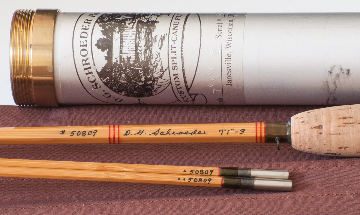 Schroeder, Don -- 7'1 2/2 3wt Bamboo Rod