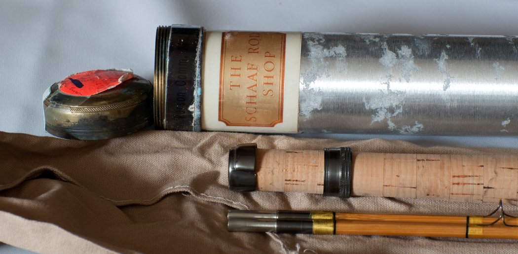 Jim Schaaf Dickerson 8012 Hollowbuilt Bamboo Rod 8' 2/2 - handle grip and reel seat detail