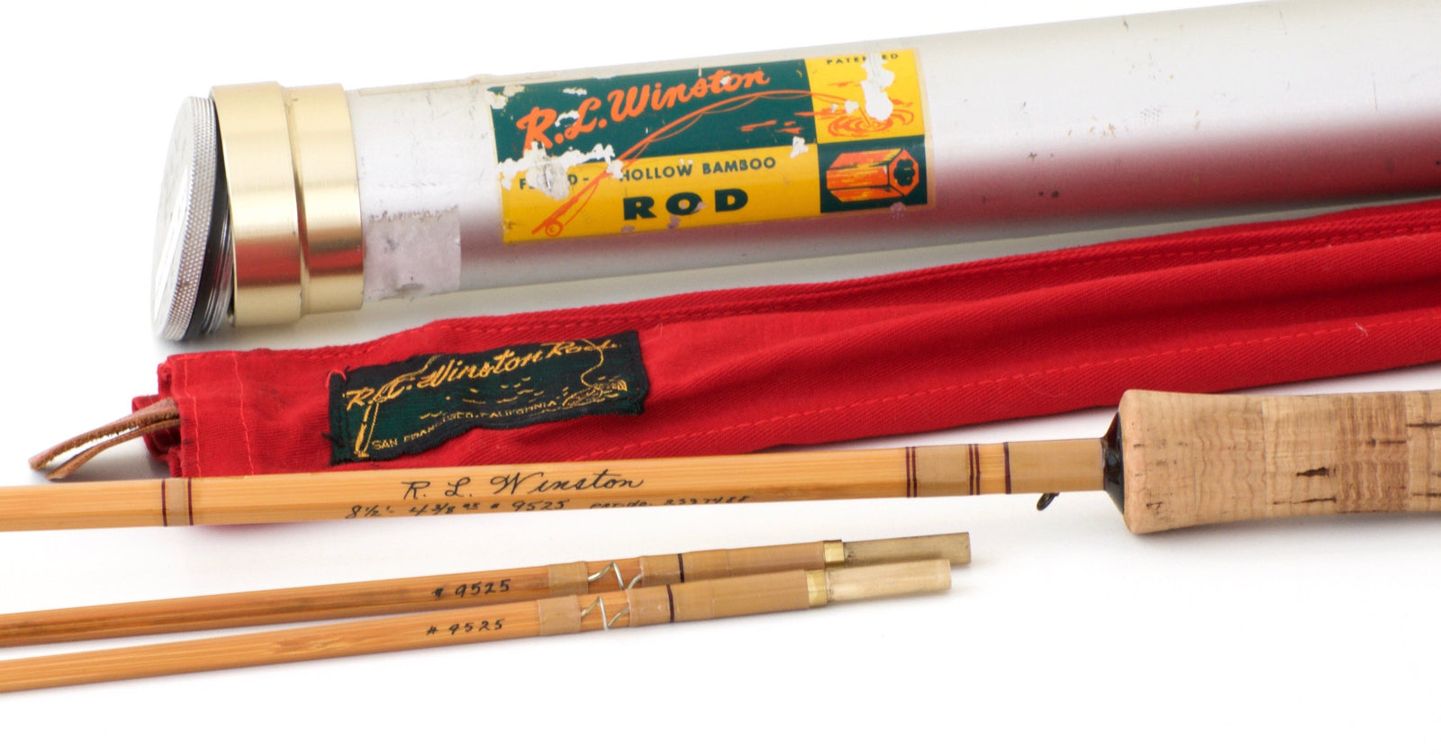 R.L. Winston Bamboo Rod  8'6" 2/2 #5/6 - handle grip and reel seat detail