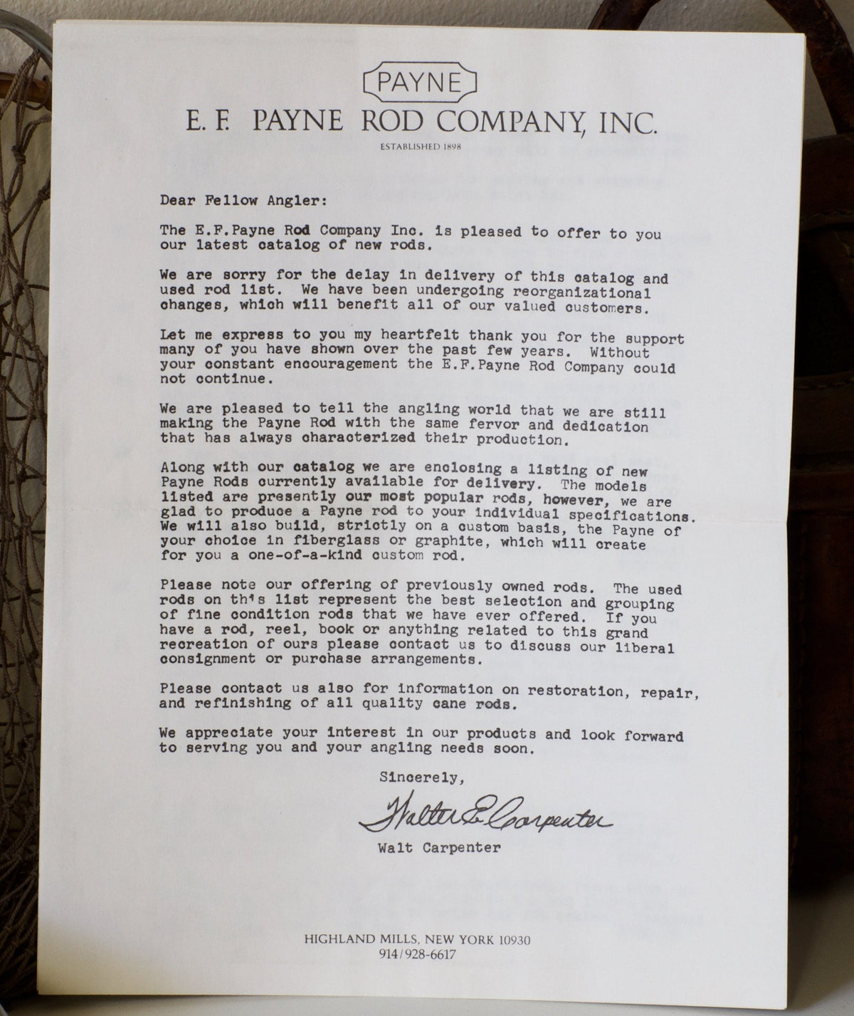 Payne Rod Co. Catalog - Walt Carpenter era (late 1970s)