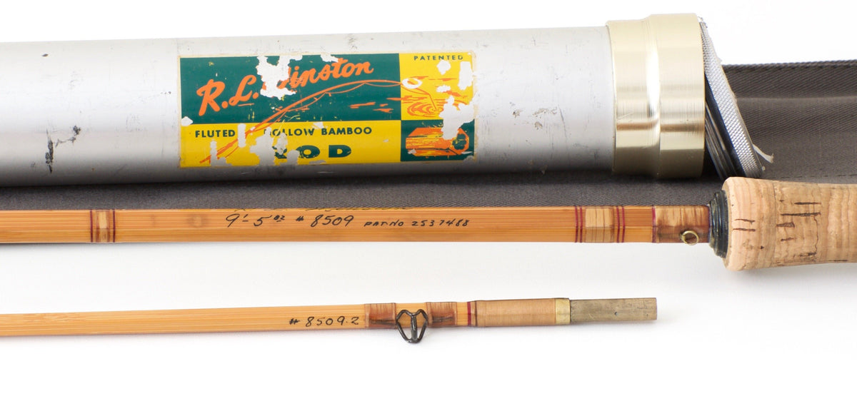 R.L. Winston Bamboo Rod 9' 2/1 #6/7 - rod sections with wraps