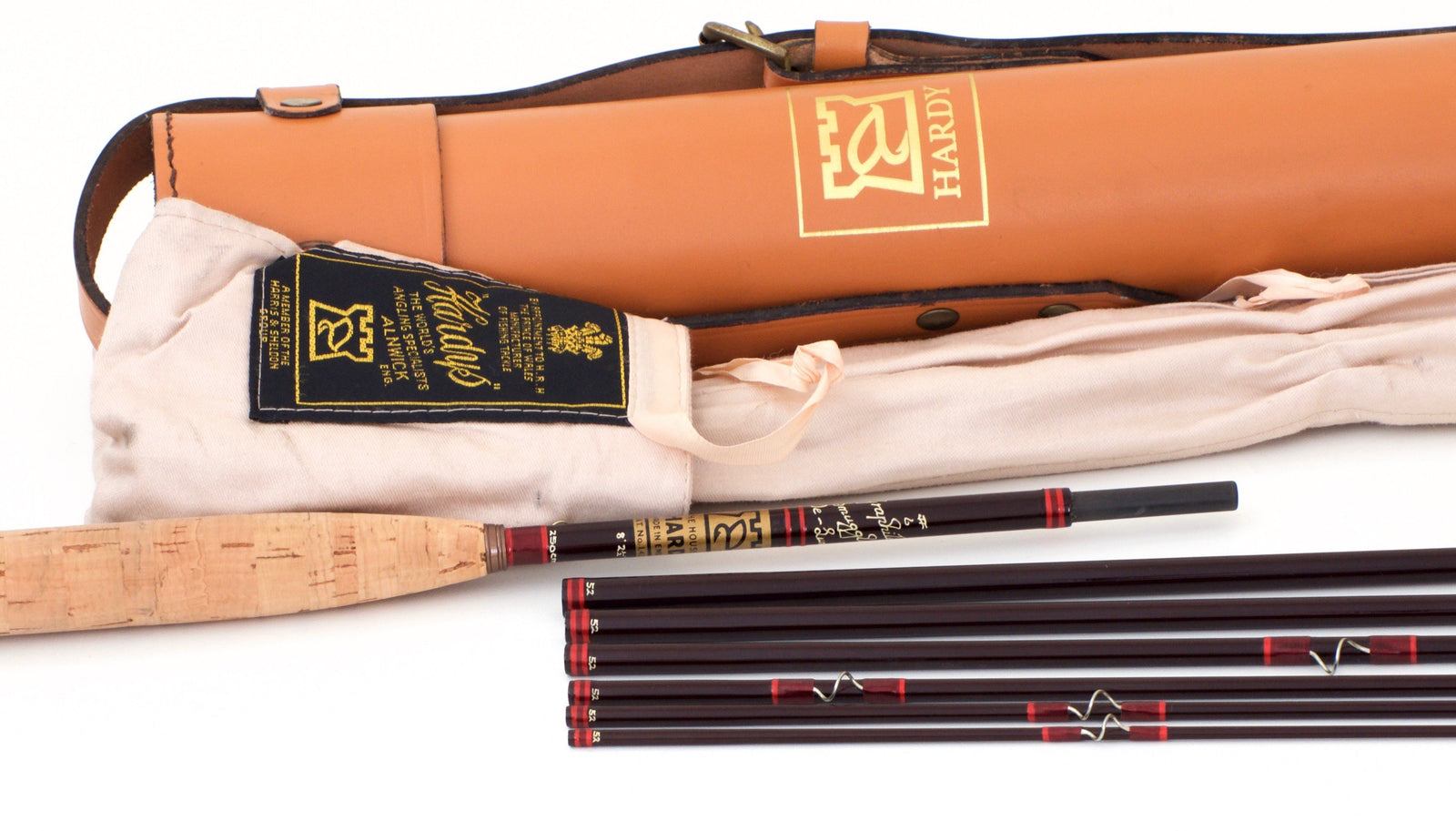 Hardy Smuggler DeLuxe 8'2 1/2" 6wt 7pc Graphite Fly Rod - handle grip detail