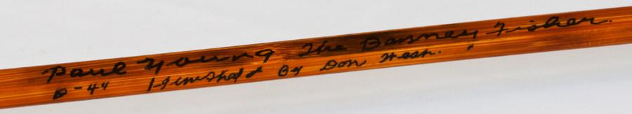 Young, Paul H -- "Barney Fisher" Bamboo Spinning Rod 