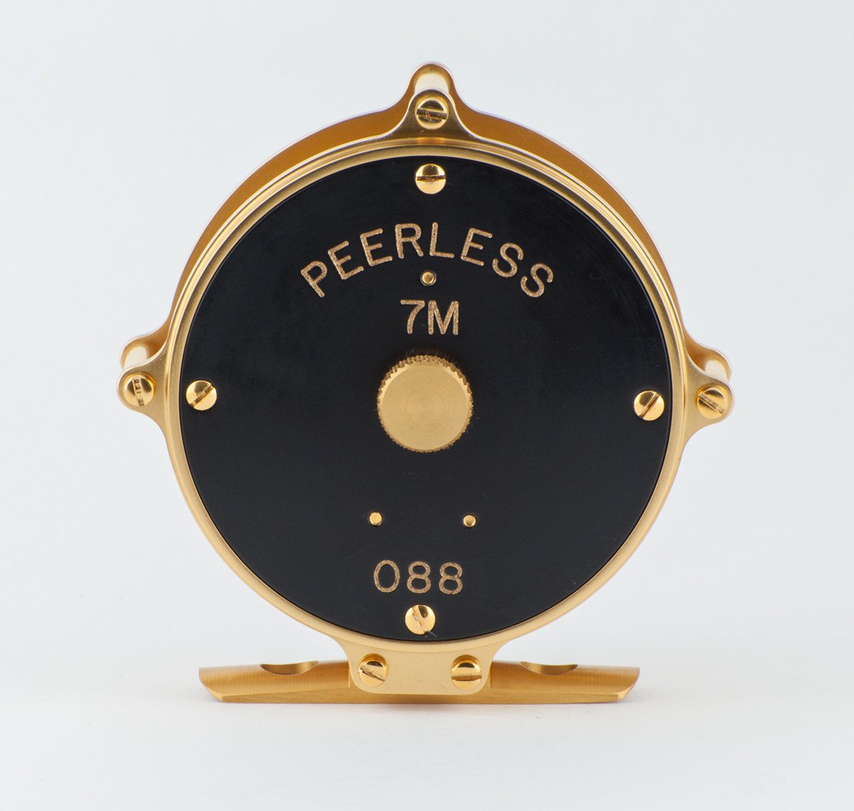 Peerless Model 7M raised pillar fly reel - GOLD finish!