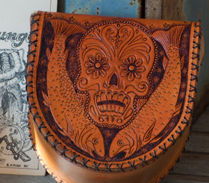 Annie Margarita Leather Reel Case - All Saint's Day