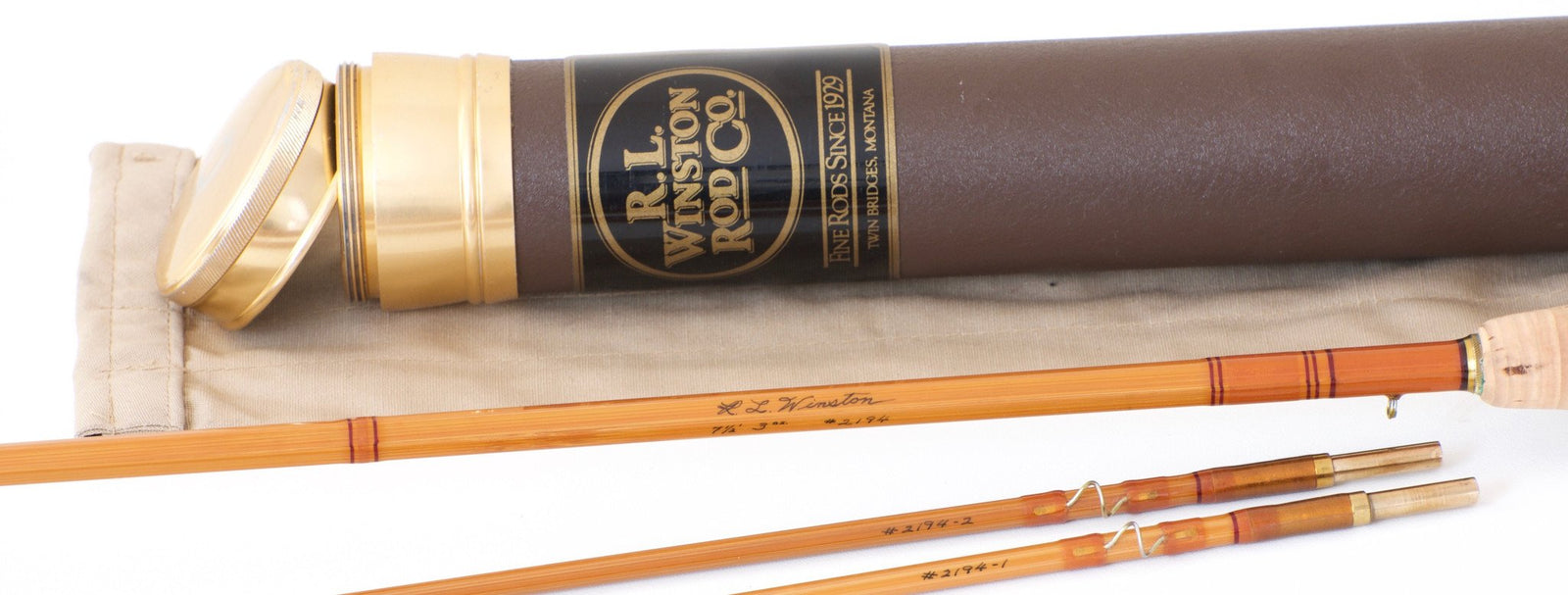 R.L. Winston Bamboo Fly Rod Morgan/Brackett 7'6" 2/2 3 oz. - handle grip and reel seat detail