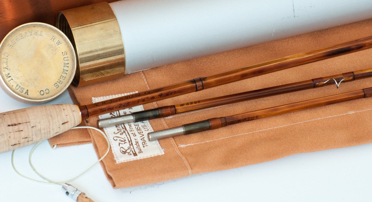 Bob Summers Model 275 Deluxe Bamboo Rod 7'6" 2/2 #4 - handle grip and reel seat detail