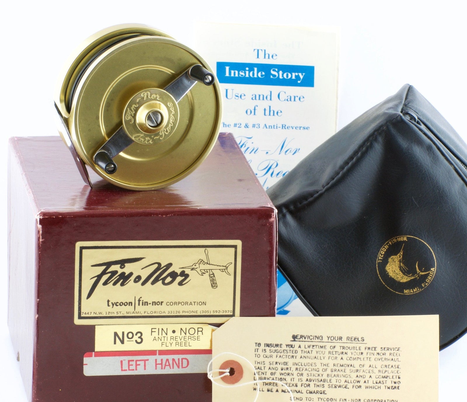 Fin-Nor No. 3 Anti Reverse Fly Reel - LHW