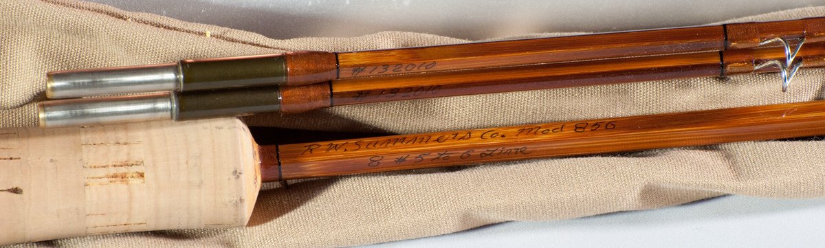 Bob Summers Model 856 Deluxe Bamboo Rod 8' 2/2 #5/6 - handle grip and reel seat detail