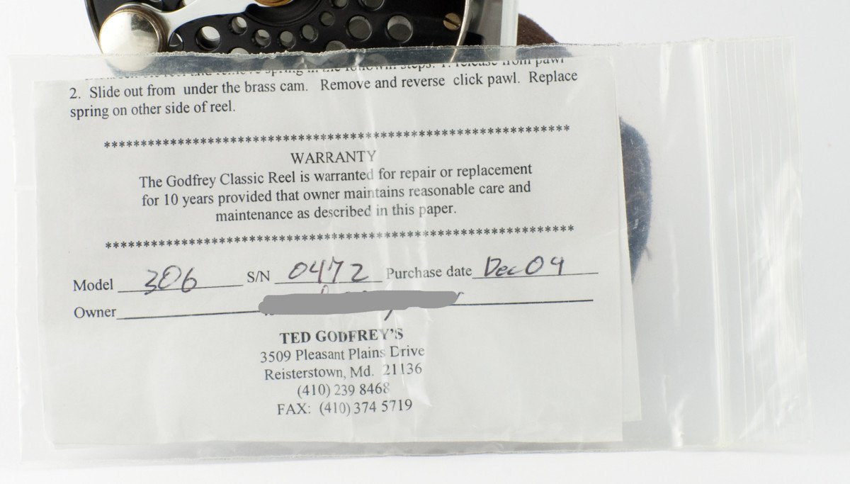 Ted Godfrey Classic Model 306 fly reel