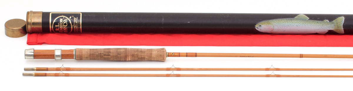 R.L. Winston Bamboo Rod 7' 2/2 #4 - maker signature and rod markings