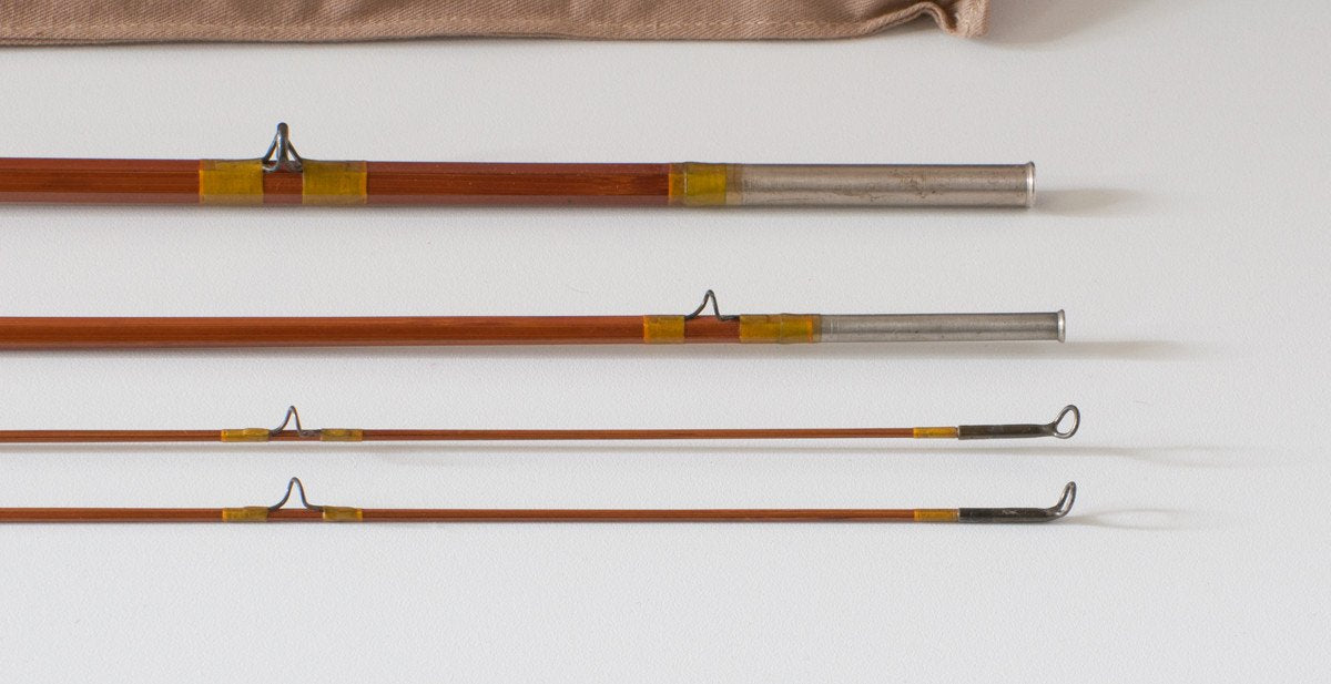 Phillipson Pacemaker Bamboo Rod 8'6 3/2 6wt - rod sections with wraps