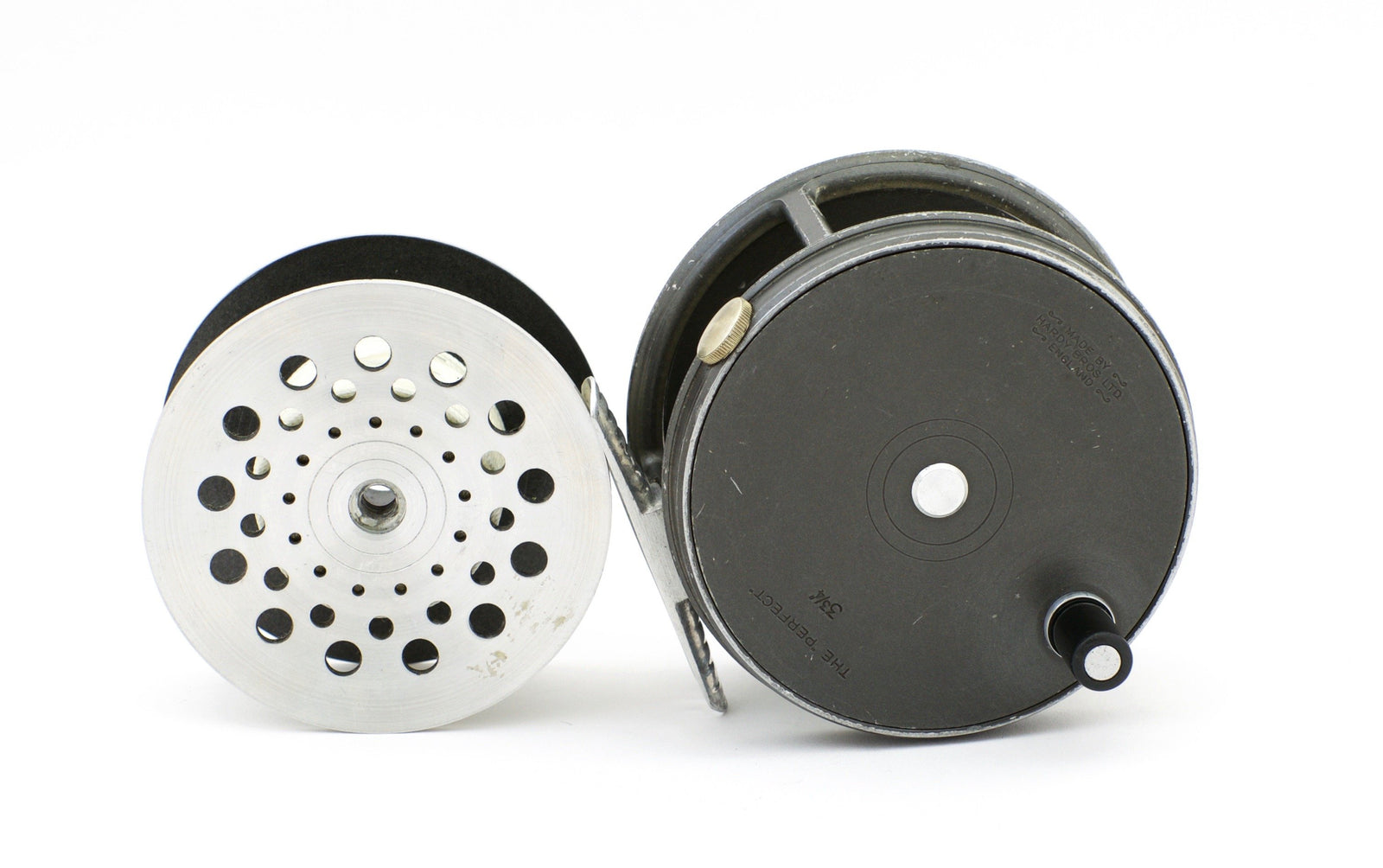Hardy Perfect 3 3/4" Wide Drum Fly Reel and Spare Spool 