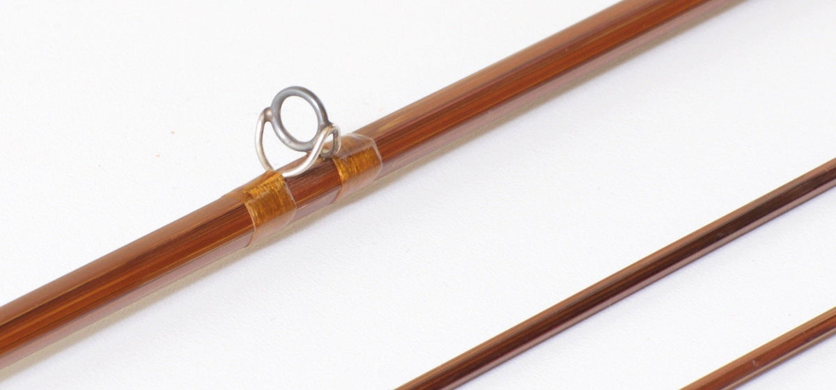 Phillipson Peerless 7' 5wt Bamboo Rod - rod sections with guides and wraps