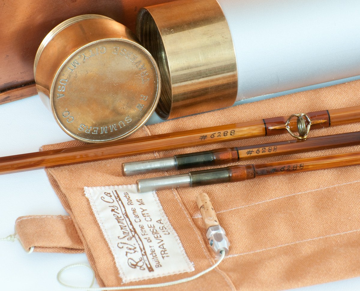 Bob Summers Model 275 Deluxe Bamboo Rod 7'6" 2/2 #4 - detail view