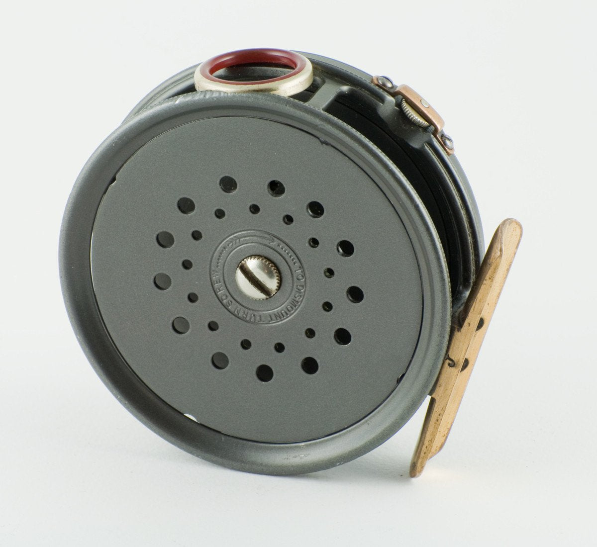 Hardy Perfect 3 3/8" 1912 fly reel - red agate