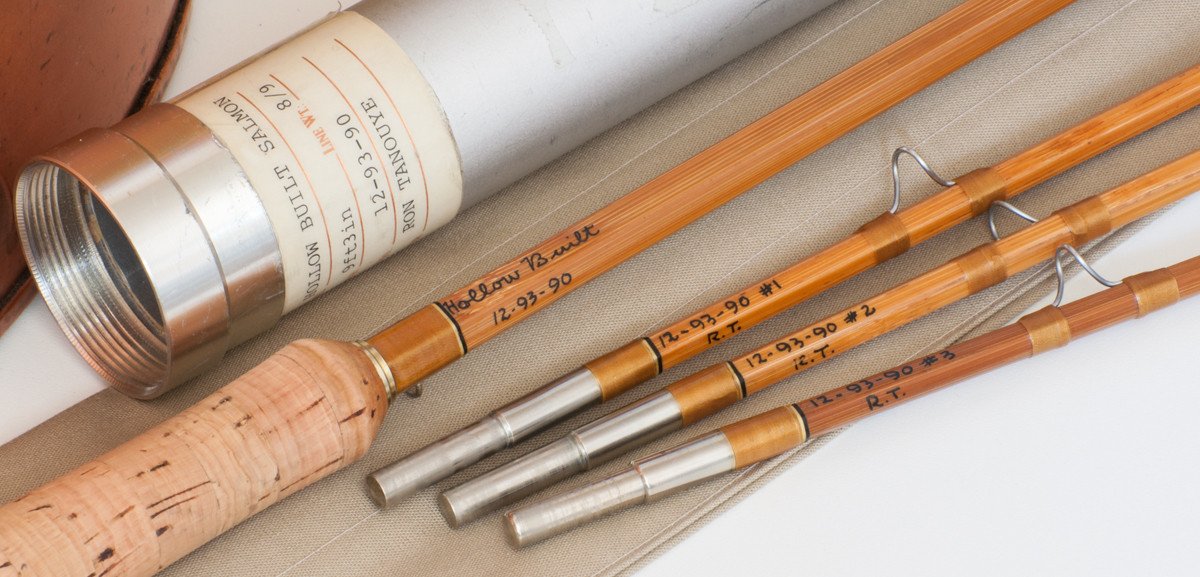 Jim Schaaf Hollowbuilt Steelhead/Salmon Bamboo Rod 9'3" 3/2 #8/9 - maker signature and rod markings