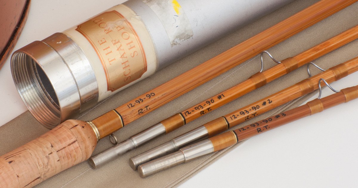 Jim Schaaf Hollowbuilt Steelhead/Salmon Bamboo Rod 9'3" 3/2 #8/9 - handle grip and reel seat detail