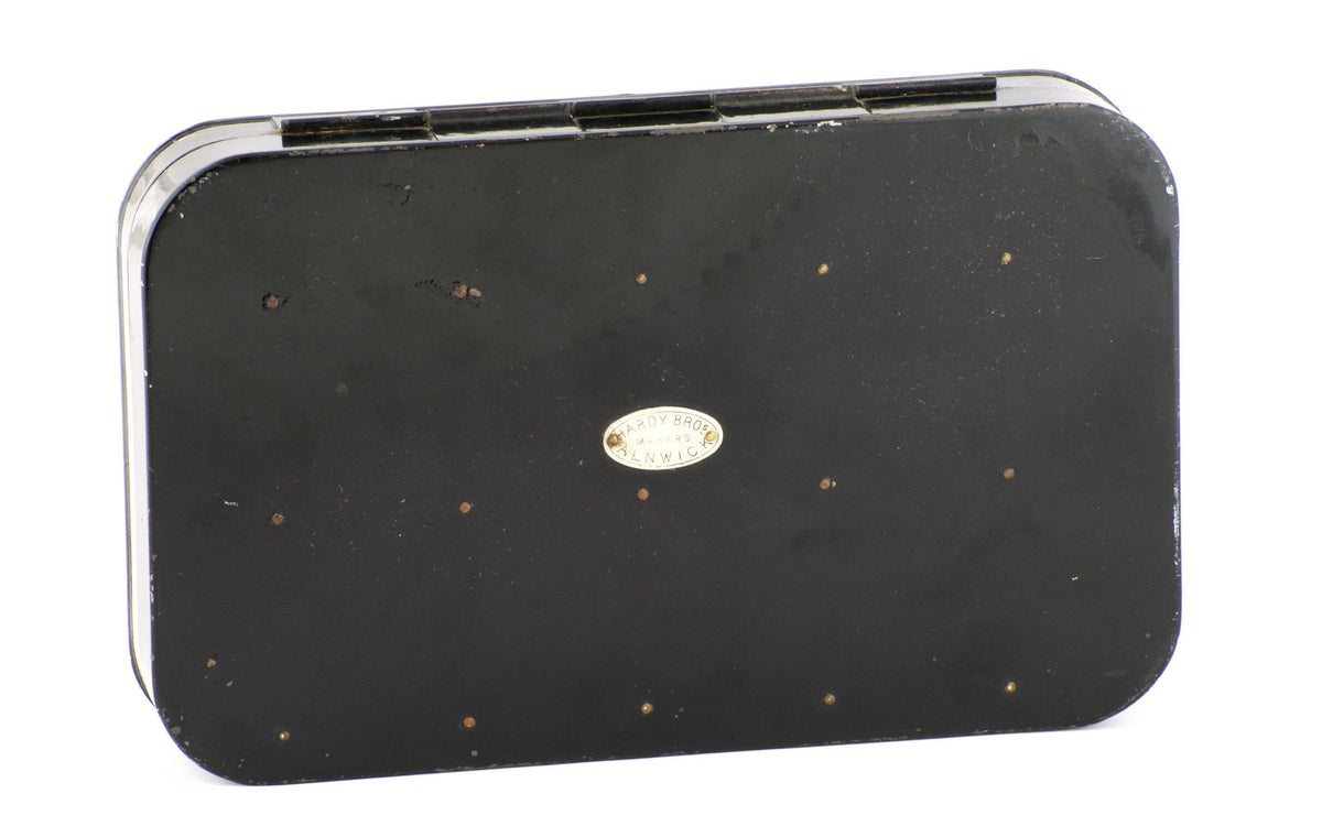 Hardy Bros. Japanned Fly Box with Salmon Flies 