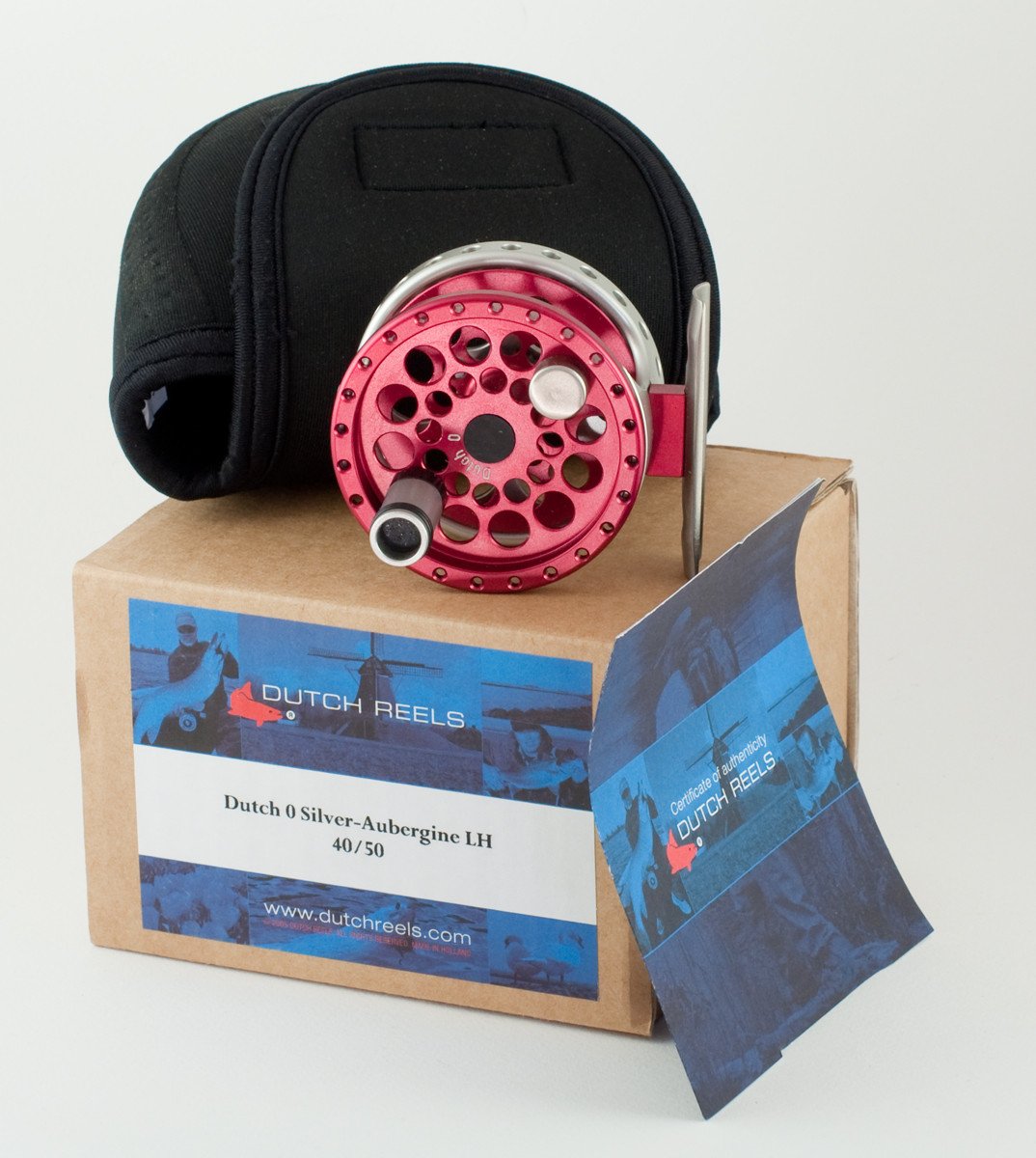 Ari 't Hart Dutch 0 silver/aubergine fly reel - mint