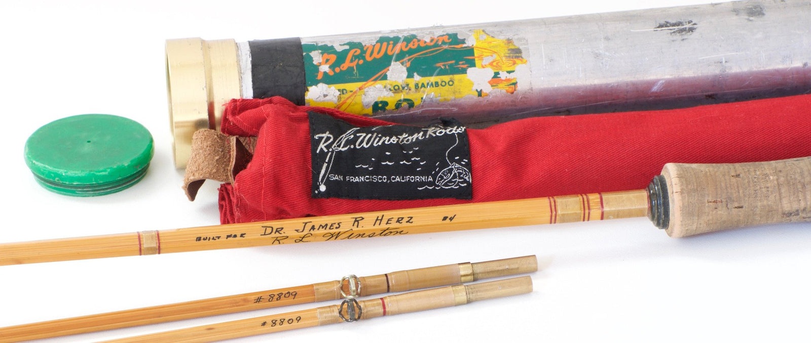R.L. Winston Bamboo Fly Rod SF-era 8'6" 2/2 #5 - handle grip and reel seat detail
