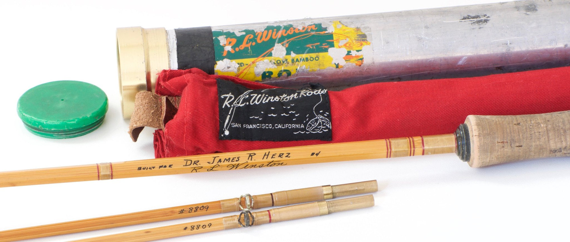 R.L. Winston Bamboo Fly Rod SF-era 8'6" 2/2 #5 - handle grip and reel seat detail