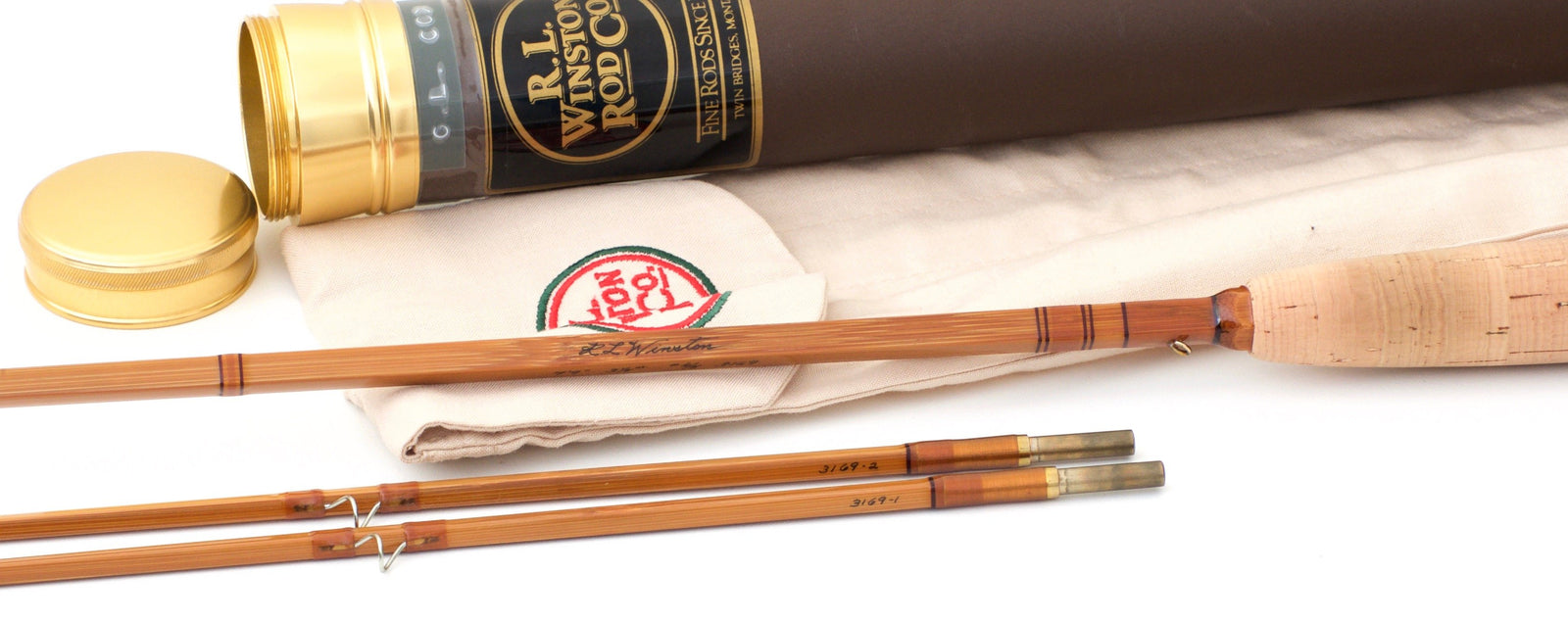 R.L. Winston Quad Bamboo Rod 7'9" 2/2 #5 - handle grip and reel seat detail